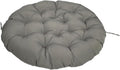 Hochwertige rundes Eierstuhlkissen geeignet fuer drinnen und draussen dunkelgrau 70 x 70 cm Gartenmoebel Zubehoer Variante 43