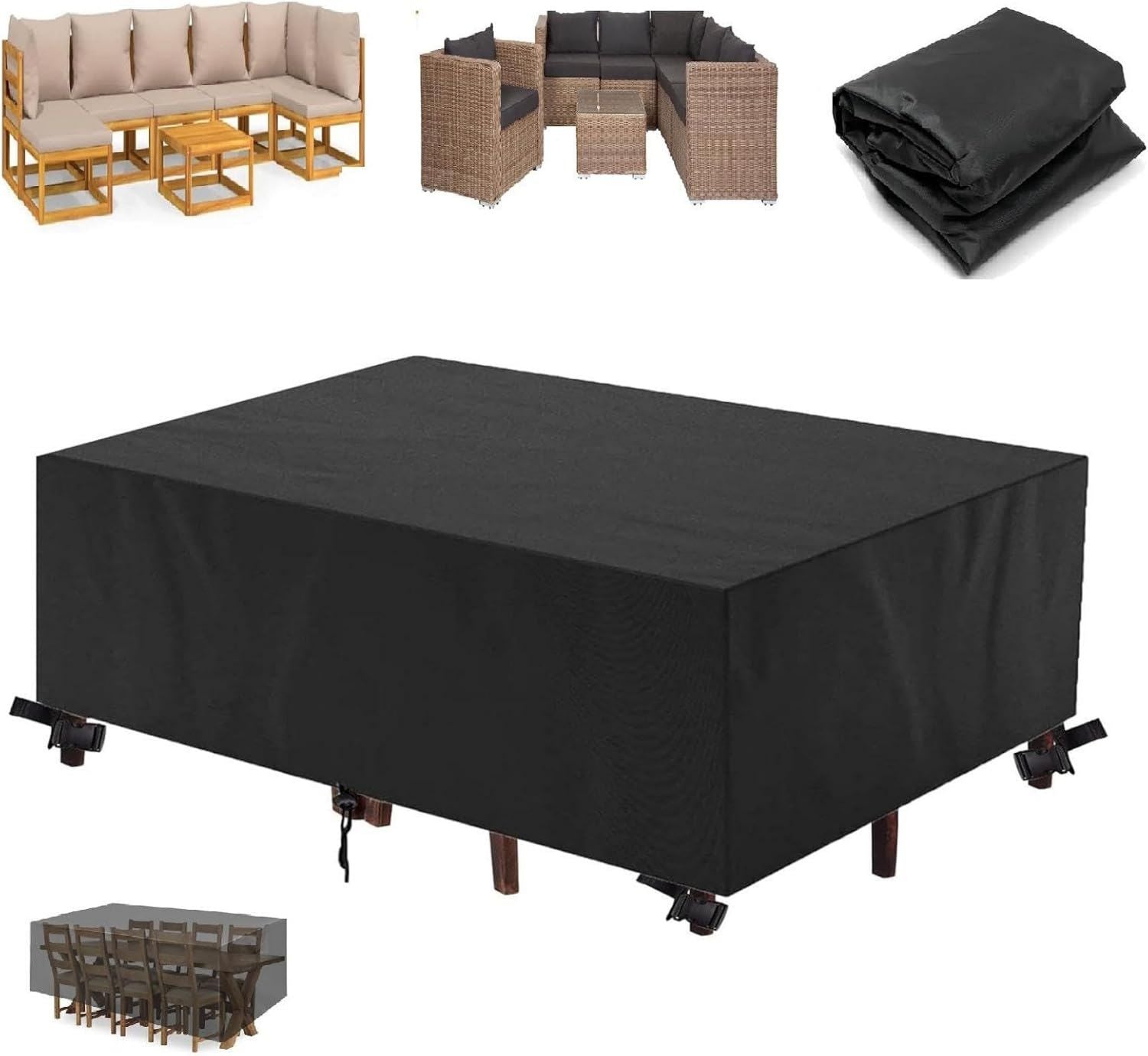 Hochwertige Wasserdichte Abdeckung geeignet fuer Gartenmoebel 260 x 90 x 85 cm Gartensofa Set Schutz langlebig Terrassenstuhl Abdeckung wetterfest Gartenmoebelschutz unverzichtbares Zubehoer Variante 67